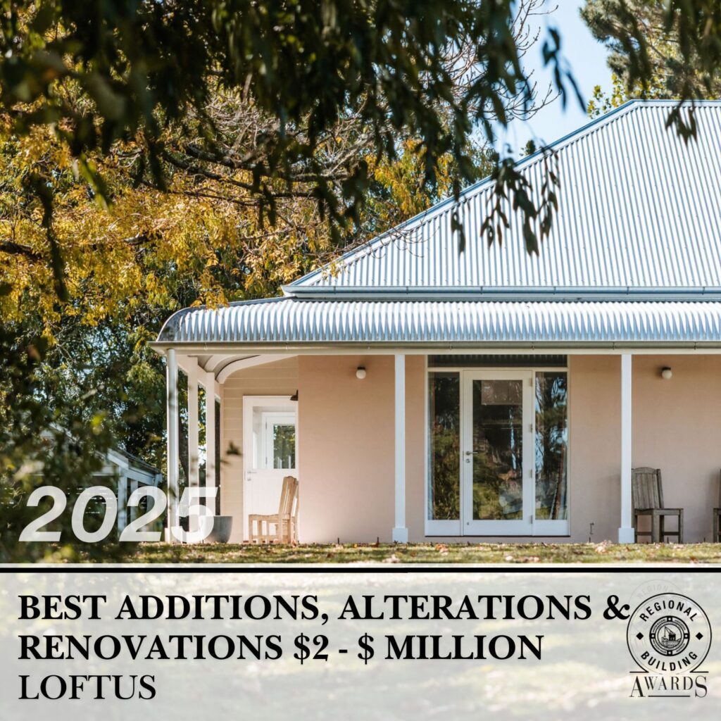2025 Best Additions, Alterations & Renovations $2–$3 Million. Loftus by Lime Building Group, Kiama builder.