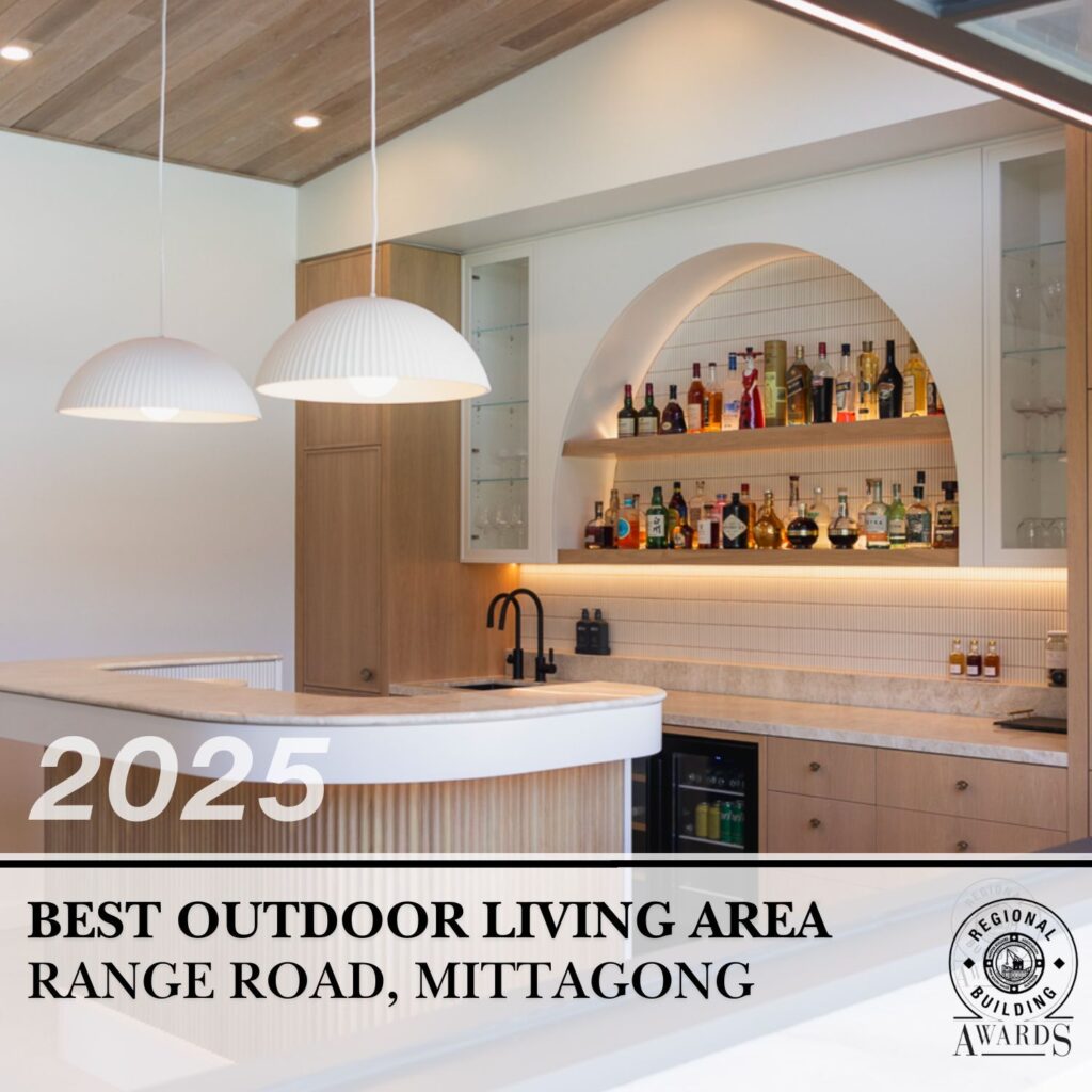 2025 Best Outdoor Living Area by Lime Building Group at Range Road, Bowral.