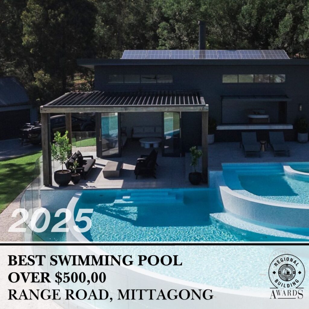 Award-winning luxury pool by Lime Building Group, Range Road, Mittagong project