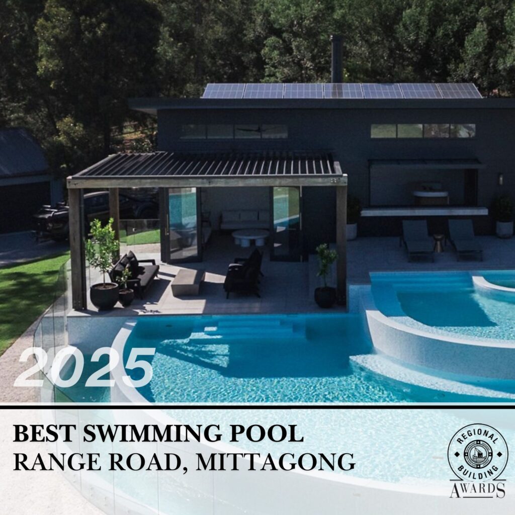Award-winning luxury pool by Lime Building Group, Range Road, Mittagong project